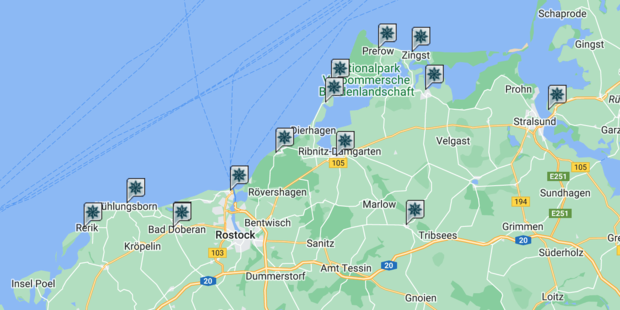 Bäderverband, interaktive Karte Mecklenburg-Vorpommern