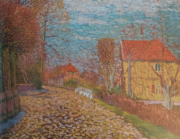 Ernst Eitner_Dorfstraße in Billwerder_1897_Öl auf Leinwand
