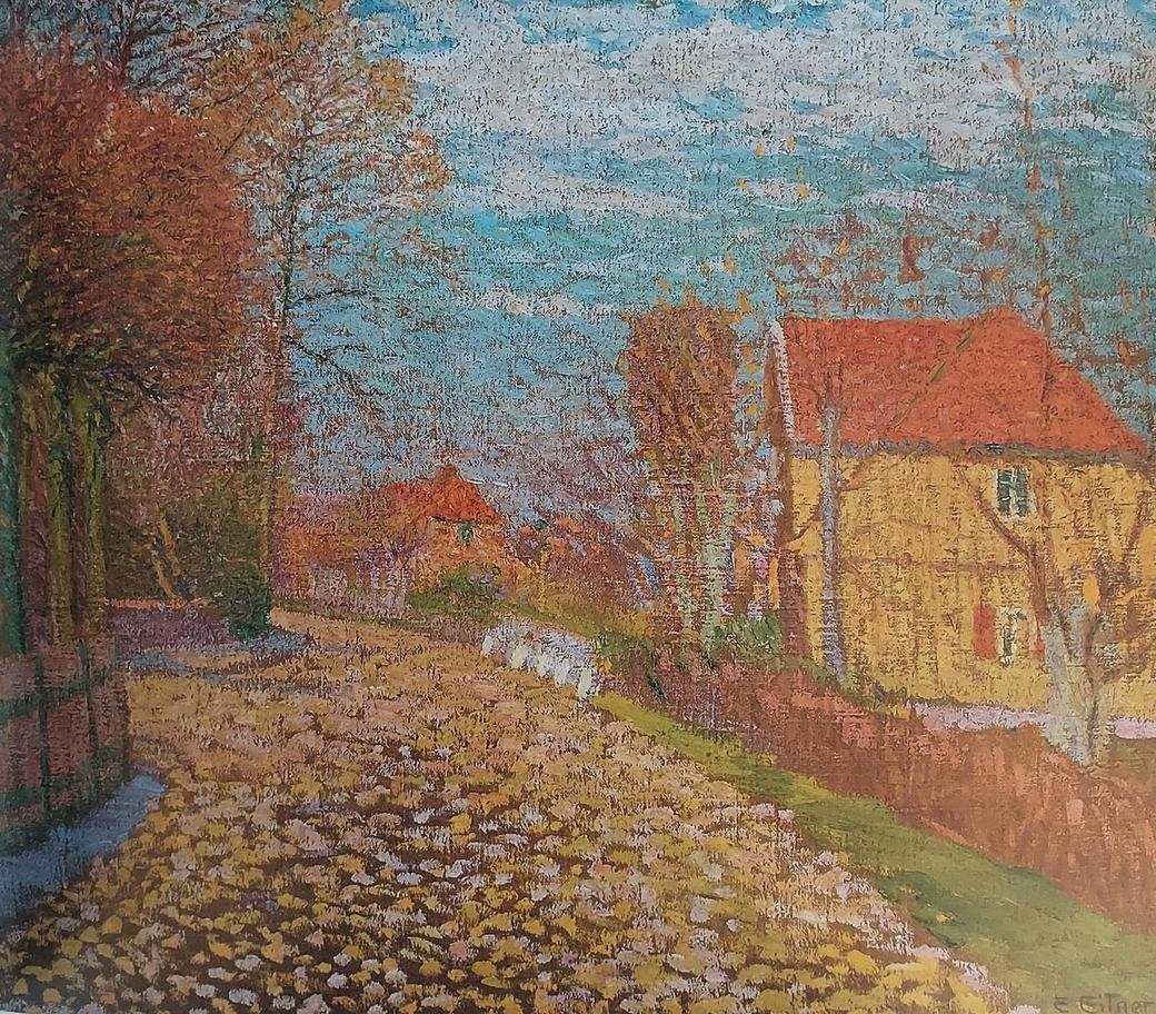 Ernst Eitner_Dorfstraße in Billwerder_1897_Öl auf Leinwand