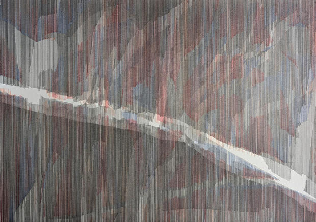 Bleistift und Buntstift auf Papier