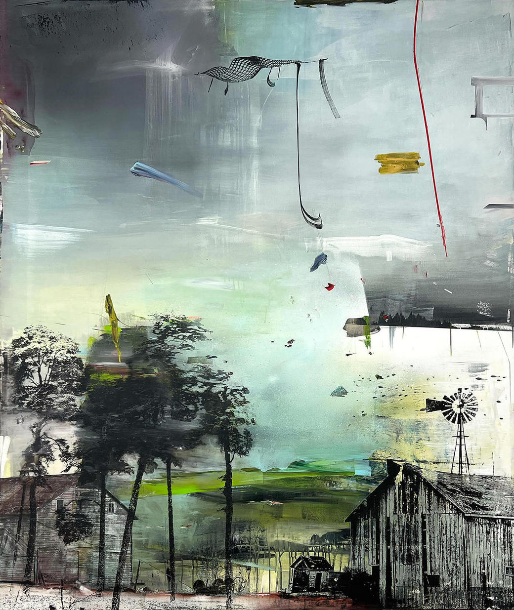 Birgit Borggrebe - Diesseits von Eden, 2022, 190x160 cm, Mischt Lw