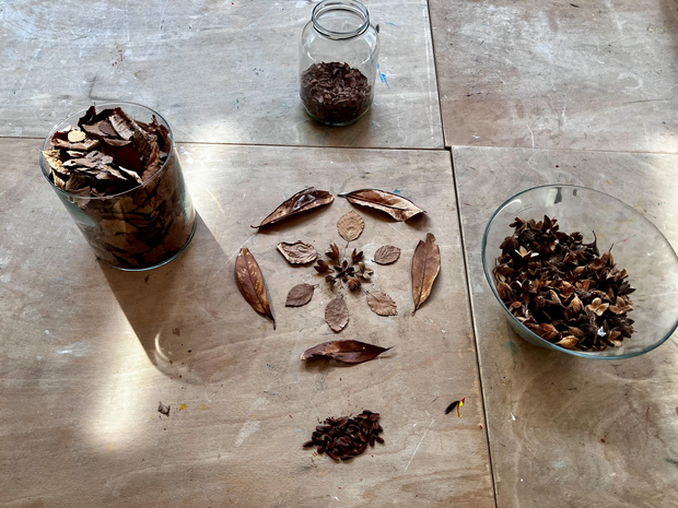Mandala aus Naturmaterial
