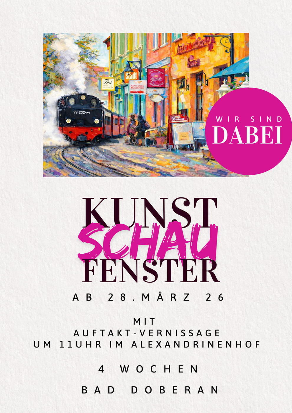 Kunstschaufenster Plakat