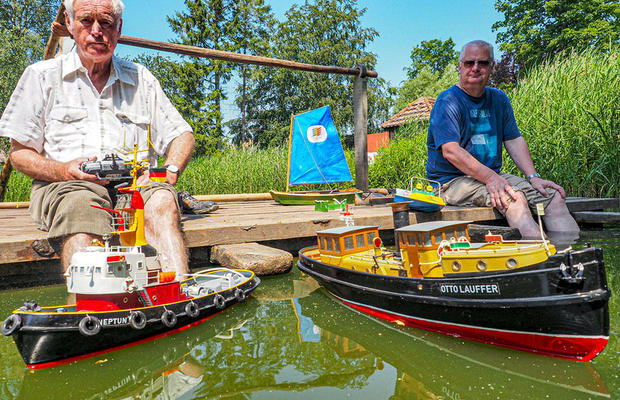 Auch Modellboote kommen zum Einsatz