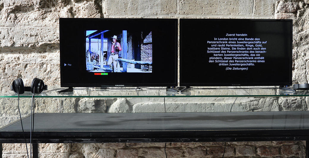 El Dorado oder Die Python selber würgen (Rio Bravo), Jürgen Heiter, 2007, 2-Kanal-Video-Installation