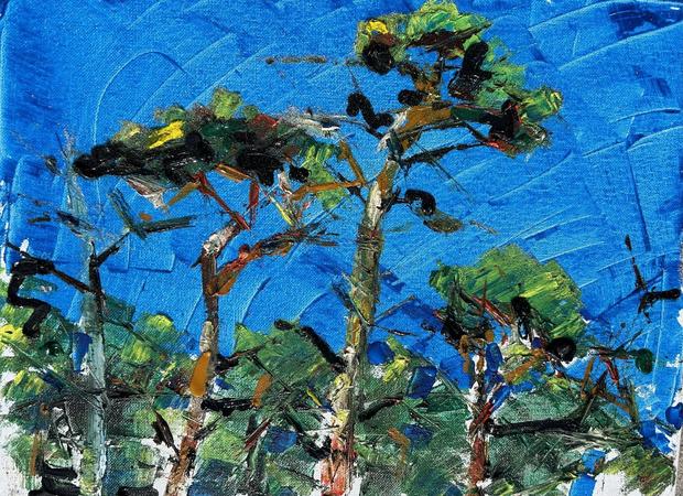 Am Weststrand, Ol auf Leinwand, 2025